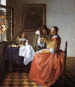 Jan Vermeer A Lady and Two Gentlemen china oil painting reproduction